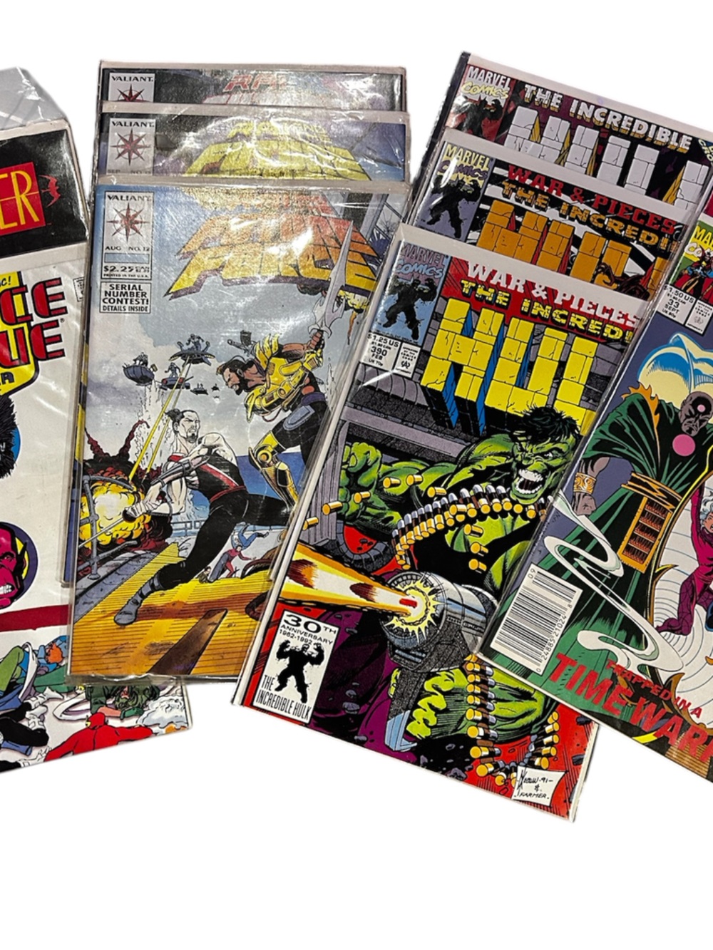 Vintage Marvel & Valiant Comic Book Lot - The Incredible Hulk & More